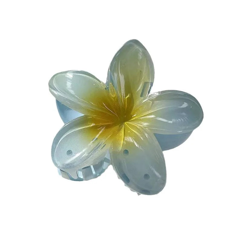 2024 New Fashion Women Flower Hair Clips Vacation Bohemia Egg Flower Hair Clips Barrettes Girls Large Hairpins Hair Accessories