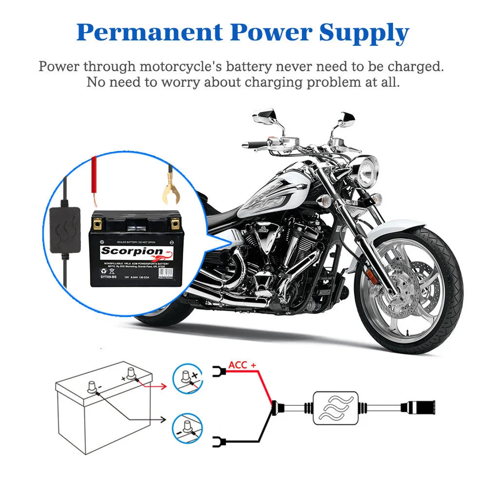 MT80 Motorcycle DVR Dual Video Front Rear With 3'' High Definition Screen Loop Recording Bike Cycle Driving Recorder Waterproof