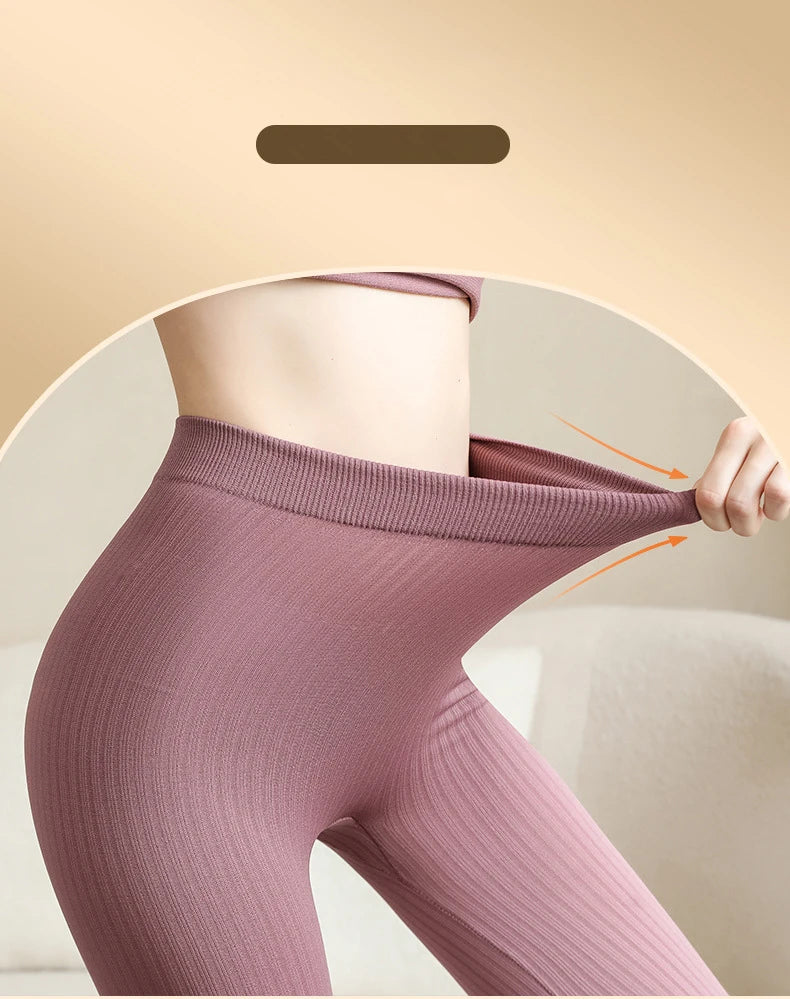 Women Thermal Underwear Winter Long Sleeve Winter Clothes Seamless Thermal Underwear Intimate Set Female Thick 2 Pcs Sleepwear