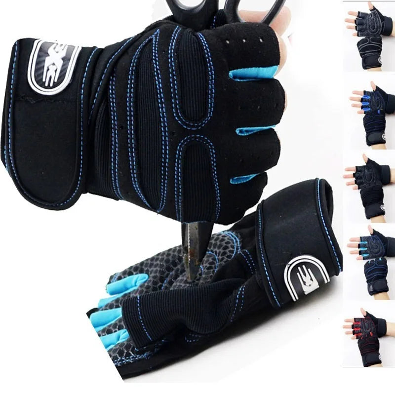 Gym Gloves for Men Women Fitness Weight Lifting Wristband Gloves Body Building Training Sports Exercise Cycling Glove Shockproof