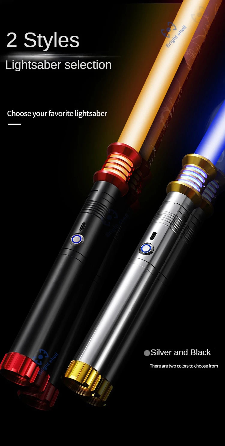 RGB Metal Lightsaber Laser Sword Toys Light Saber 15Color Change Kids Soundfonts Force FX FOC Blaster Toys Jedi Laser Sword Gift