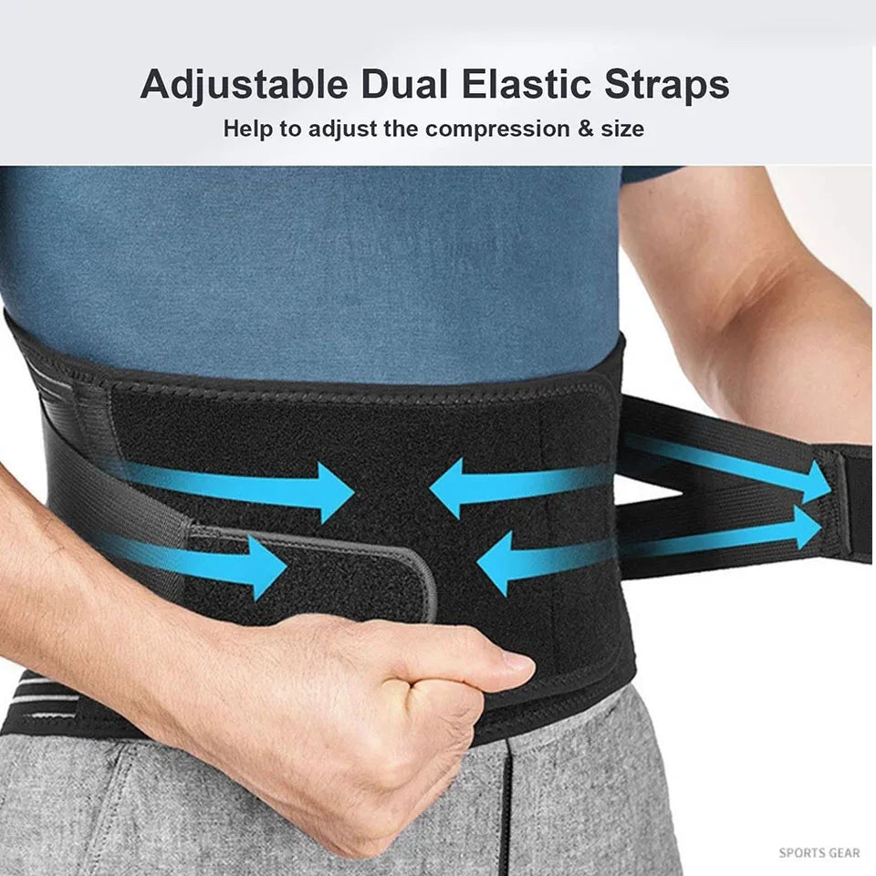 AOLIKES Lower Back Brace with 6 Stays Anti-skid Orthopedic lumbar Support Breathable Waist Support Belt for Gym Pain Relief