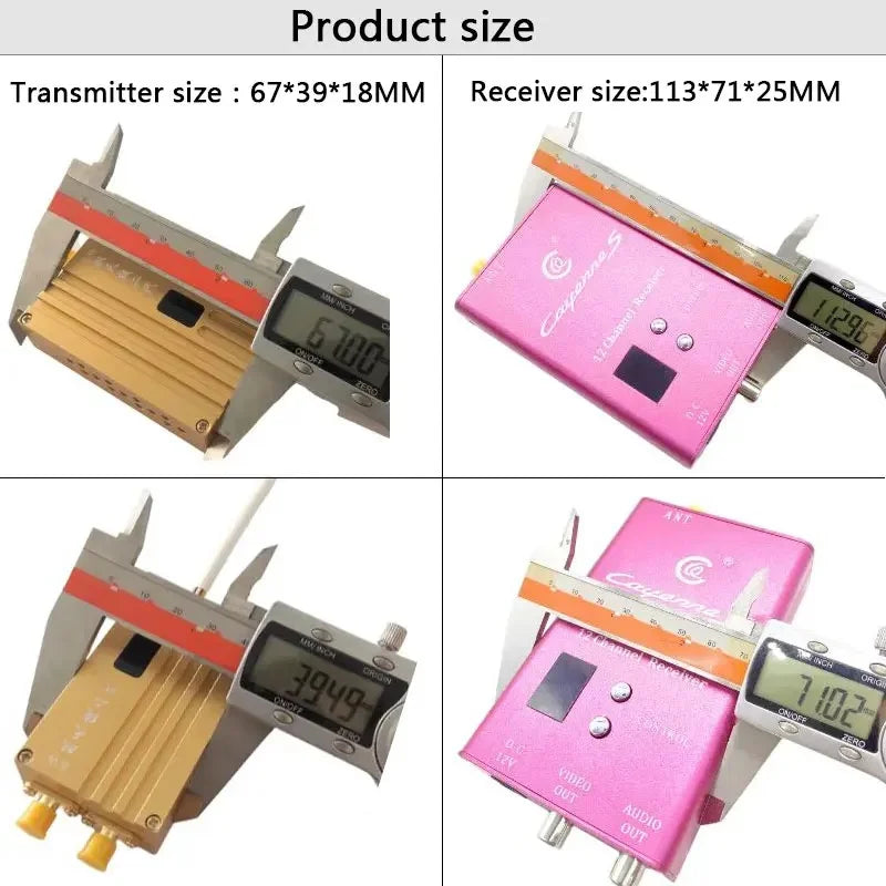 40km 1.2Ghz 1.3Ghz FPV UAV Video Transmitter and Receiver with 8W Drones Video Link 8 Channels