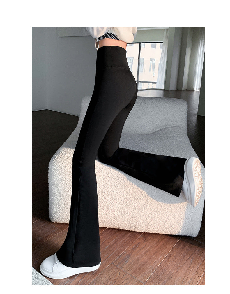 Women Flare Pants Slim High Waist Solid Sexy Shark Flare Pants Fashion Casual Streetwear Elastic Butt Lift Skinny Leggings