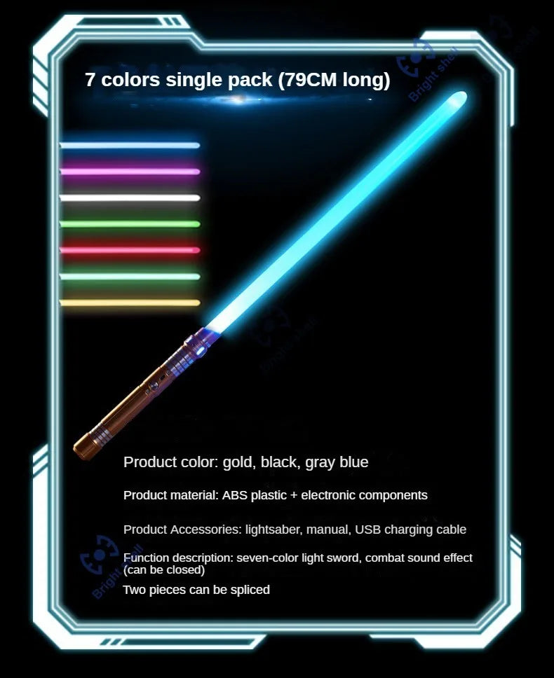 RGB Metal Lightsaber Laser Sword Toys Light Saber 15Color Change Kids Soundfonts Force FX FOC Blaster Toys Jedi Laser Sword Gift