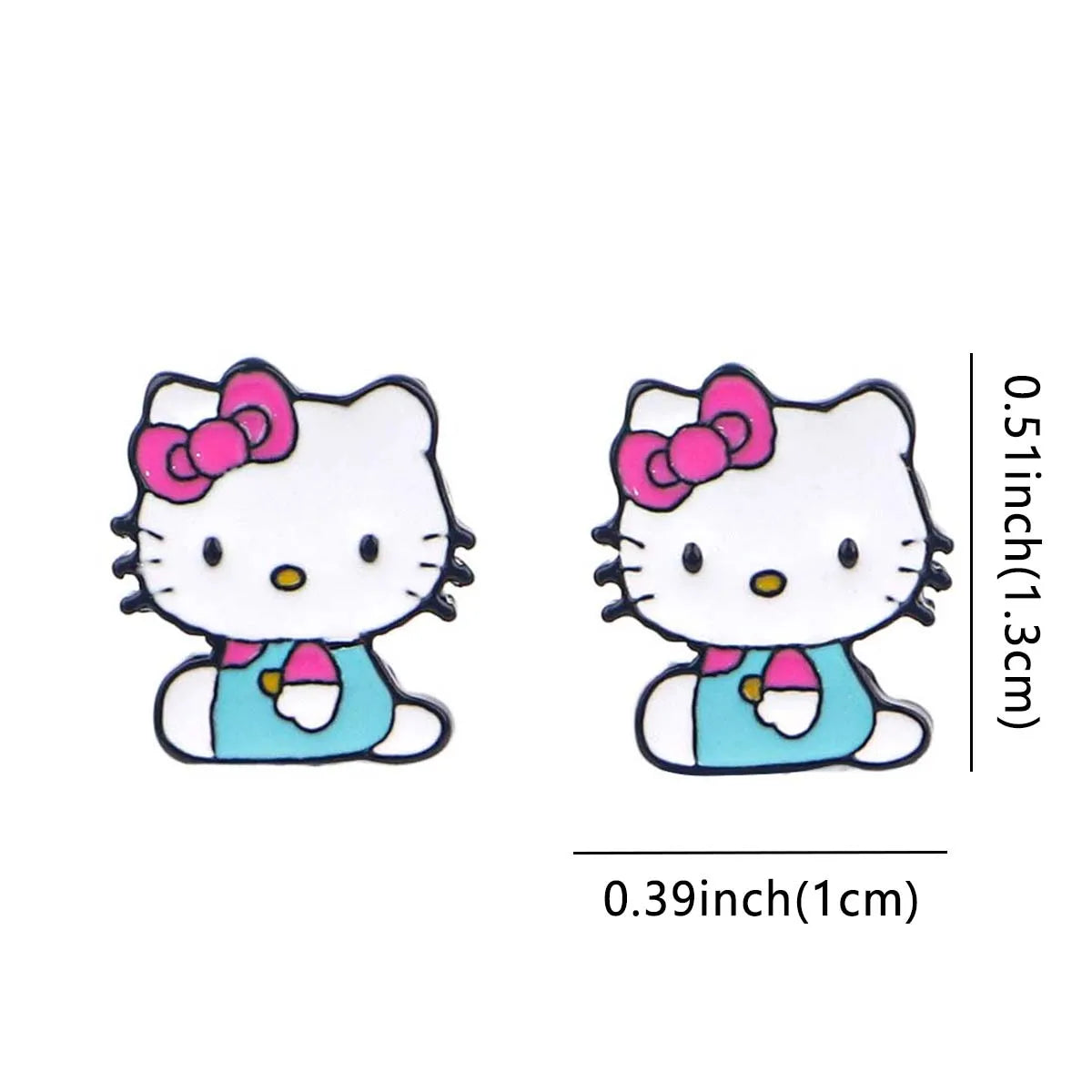 Cute Cartoon Kitty Earrings For Young Girl Stud Earring Trendy Stainless Steel Earrings Ear Piercing Fashion Jewelry Party Gifts