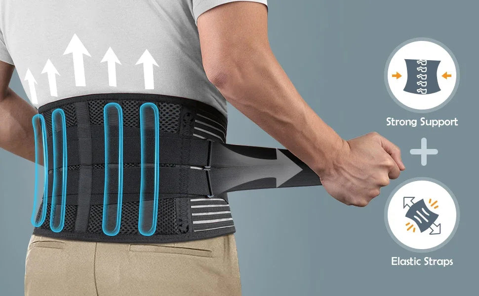 1Pcs Breathable Adjustable Lower Back Brace with Lumbar Pad, Back Support Belt for Women & Men,Lumbar Support Belt for Sciatica