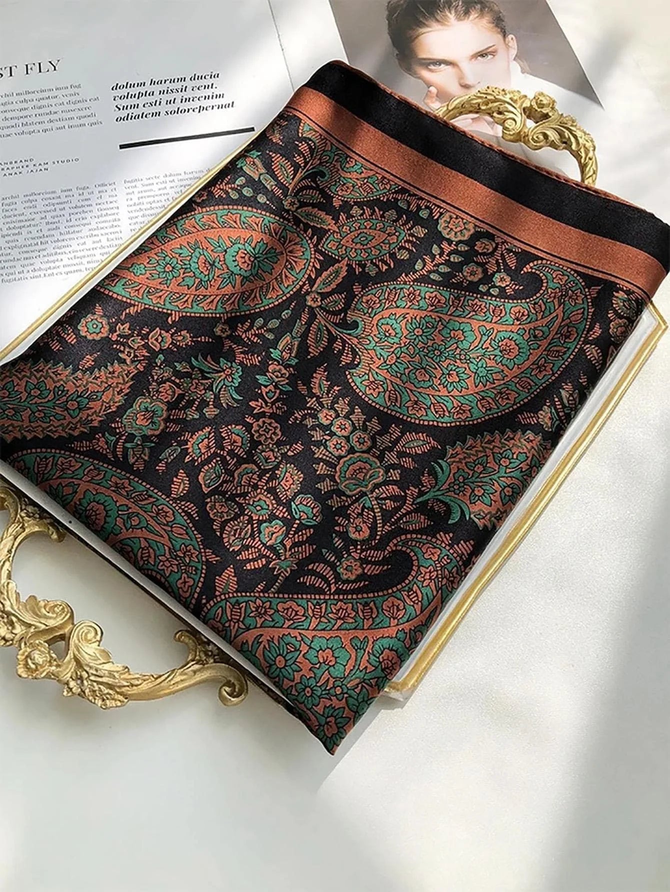 Flower Silk Square Scarf Women Satin Shawl Wrap Hijab Female Hair Band Wrist Luxury Headkerchief 70*70cm Echarpe 2024 Bandana