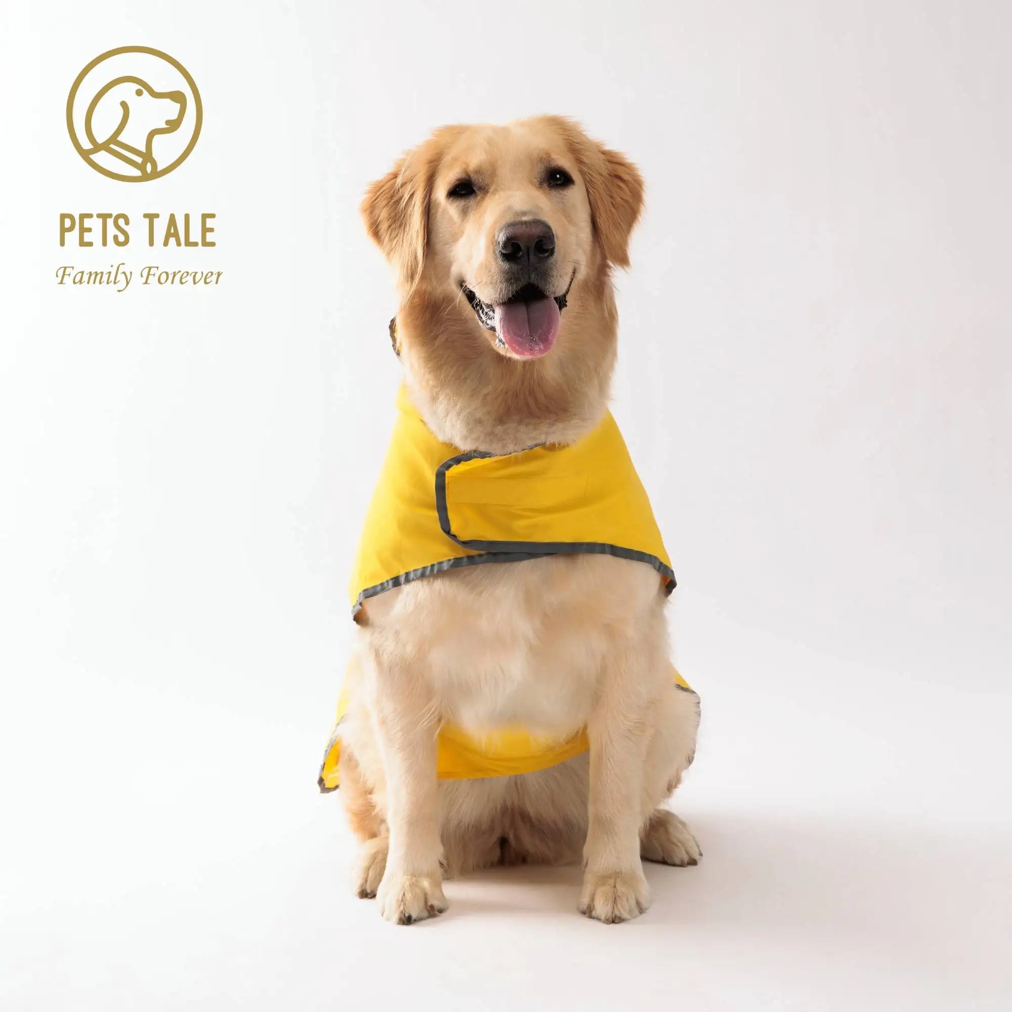 Keep Your Pup Dry & Stylish: Double-Layer Yellow Raincoat With Two-Way Wear!