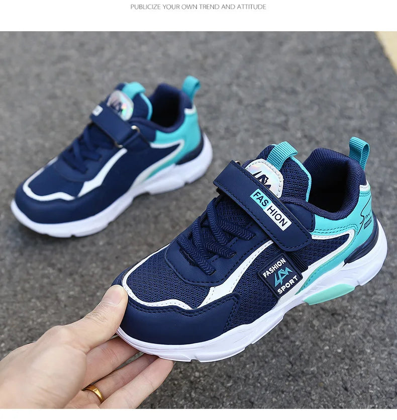 Kids' Sneakers Children Casual Sports Shoes for Boys Breathable Summer Mesh Kids Hook&Loop Students Girls School Running Shoes