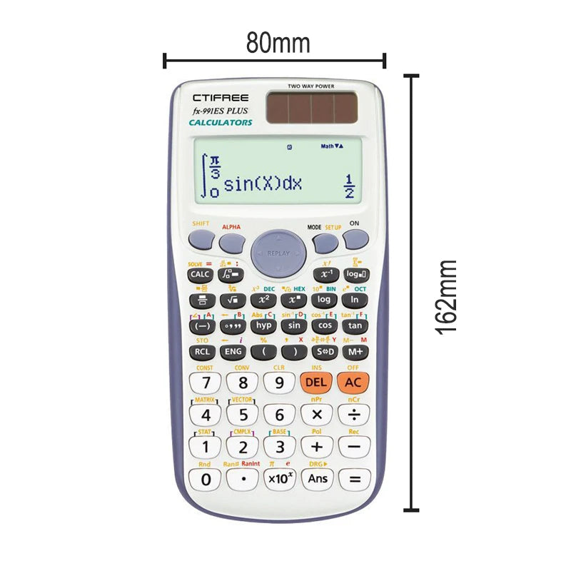 Calculator for 991ES-PLUS Original Scientific Calculator 417 Functions For High School University Students Office Coin Battery