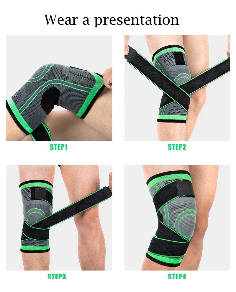 1PCS Adjustable Sports Knee Pad Knee Pain Relief Patella Stabilizer Brace Support for Hiking Soccer Basketball Running Sport