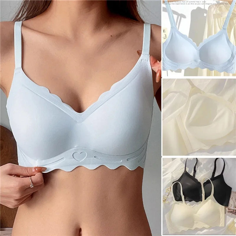 Sexy Seamless Bra Women Comfort Lingerie Sports Padded Tops Sexy Wireless Underwear Soft Bralette Support Bra Thin Intimates