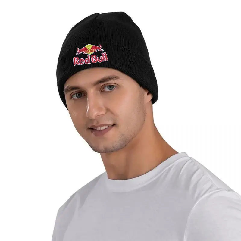 New Fashion 6 colors Red Bull High Quality Knitted Hat for Women and Men Casual Beanie Hat Cap Winter Soft Warm Caps Unisex