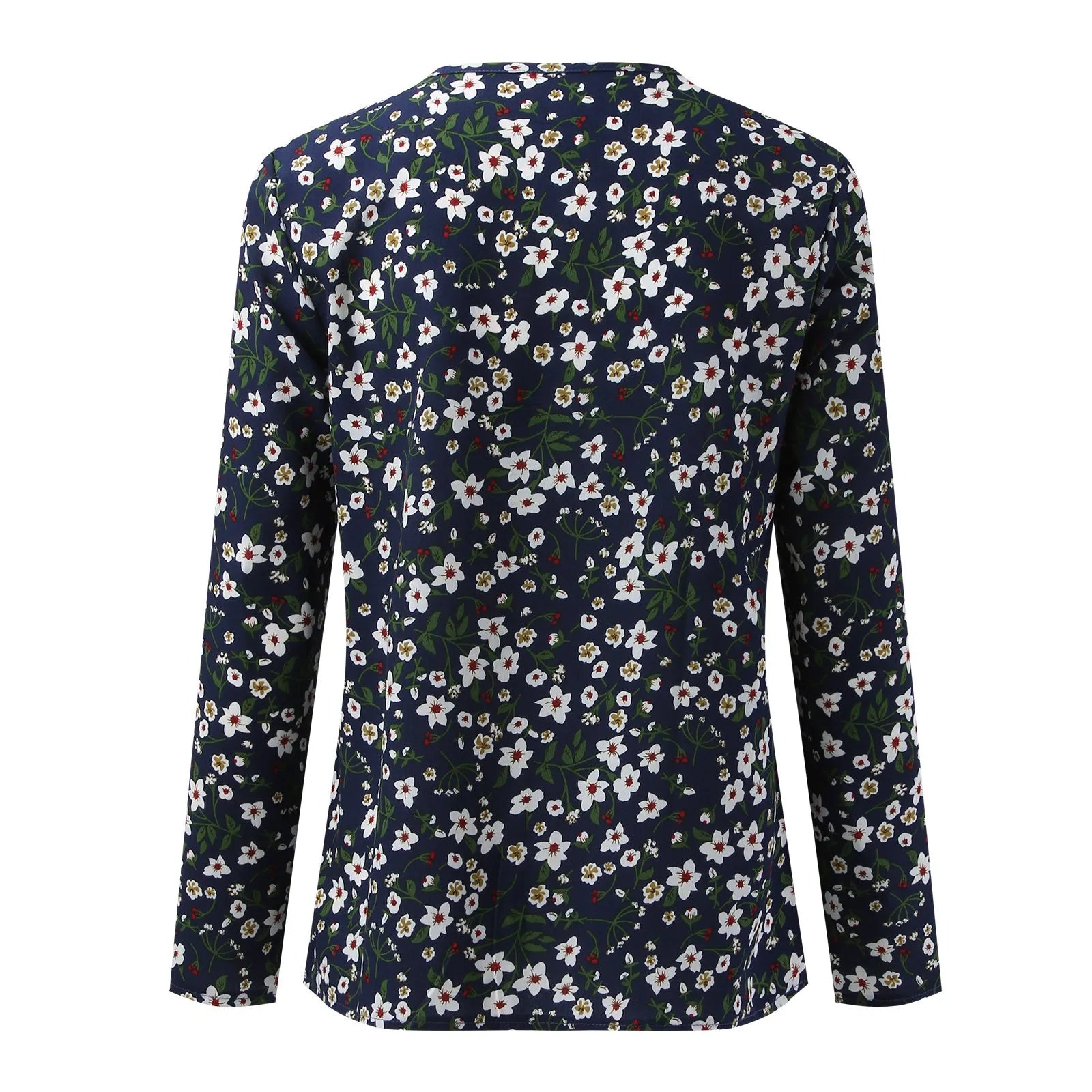 Women Shirts Dressy Casual Cotton 2023 Women Long Sleeve Unity Ditsy Floral Print Fold Pleated Detail Blouse قمصان وبلوزات