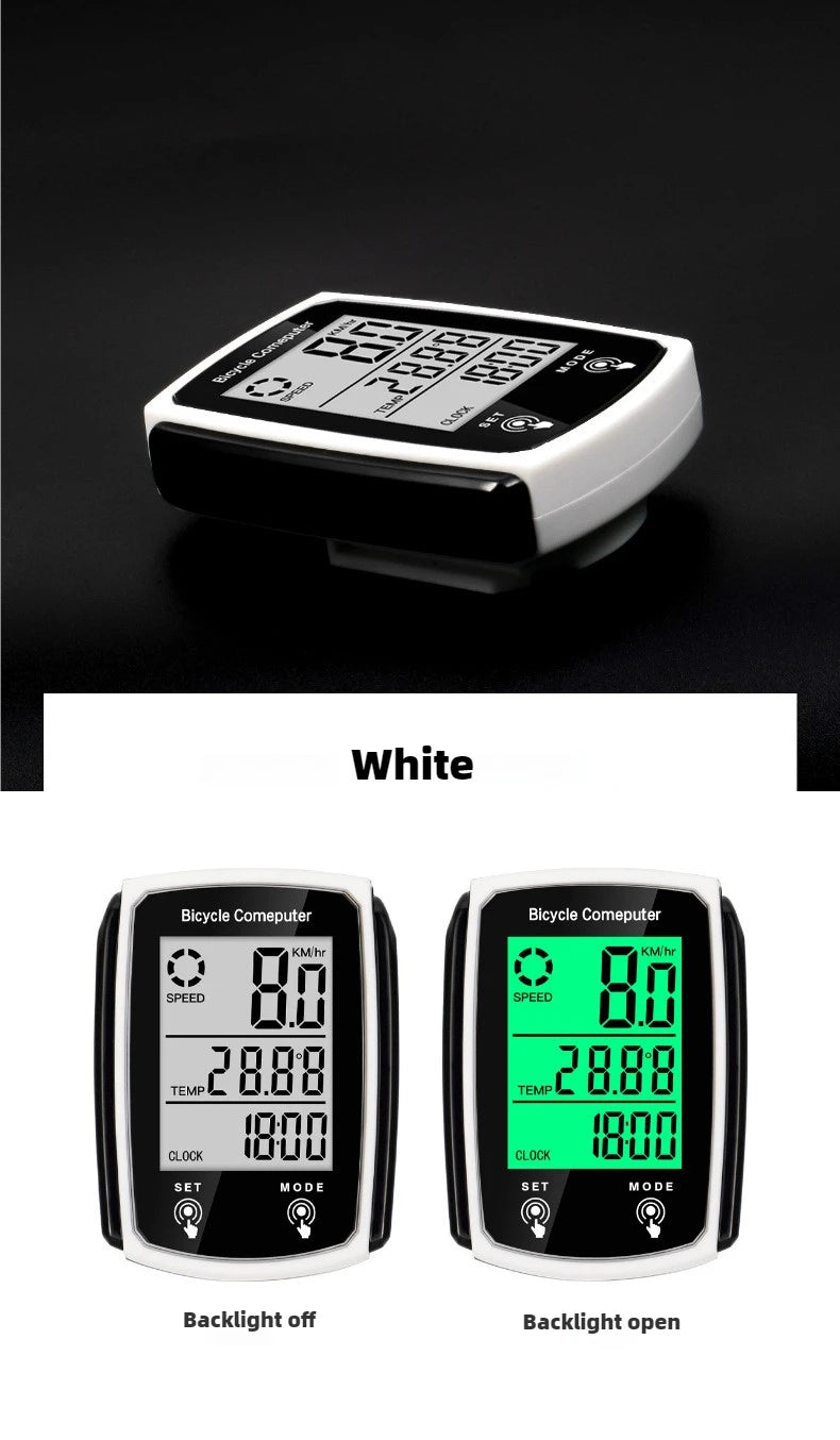 Wired Bike Computer LED Digital Bicycle Speedometer Odometer Touchscreen Cycling Computer Waterproof with Backlight