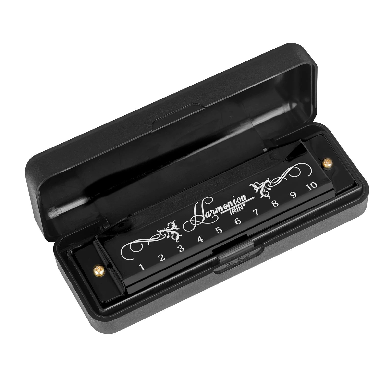 Professional 10 Hole 20 Tone Harmonica Color C Tone Harmonicas with Case Christmas Gift for Beginners Harmonica Hohner