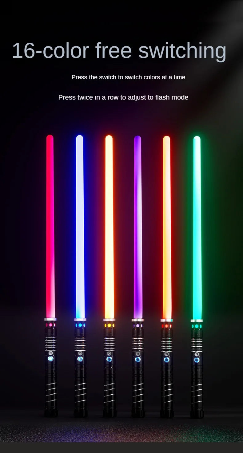 Lightsaber Metal Laser Sword Toys RGB Light Saber 7 Color Change Kids Soundfonts Force FX FOC Blaster Toys Jedi Laser Sword Gift