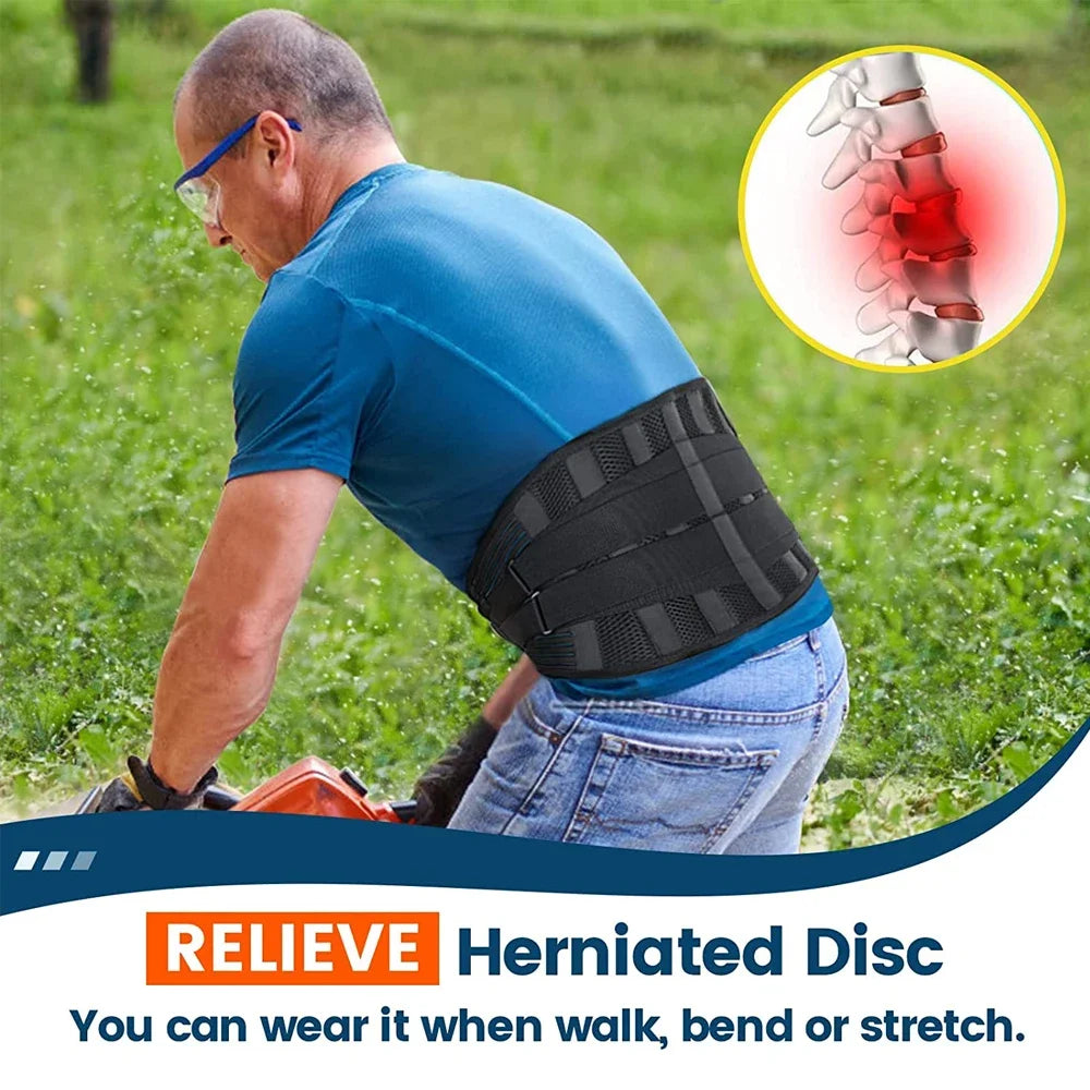 1Pcs Breathable Adjustable Lower Back Brace with Lumbar Pad, Back Support Belt for Women & Men,Lumbar Support Belt for Sciatica