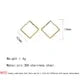 Minimalist Geometric Ear Jackets Front and Back Earrings for Women Girls Gold Color Dainty Square Ear Jackets Boho Jewelry