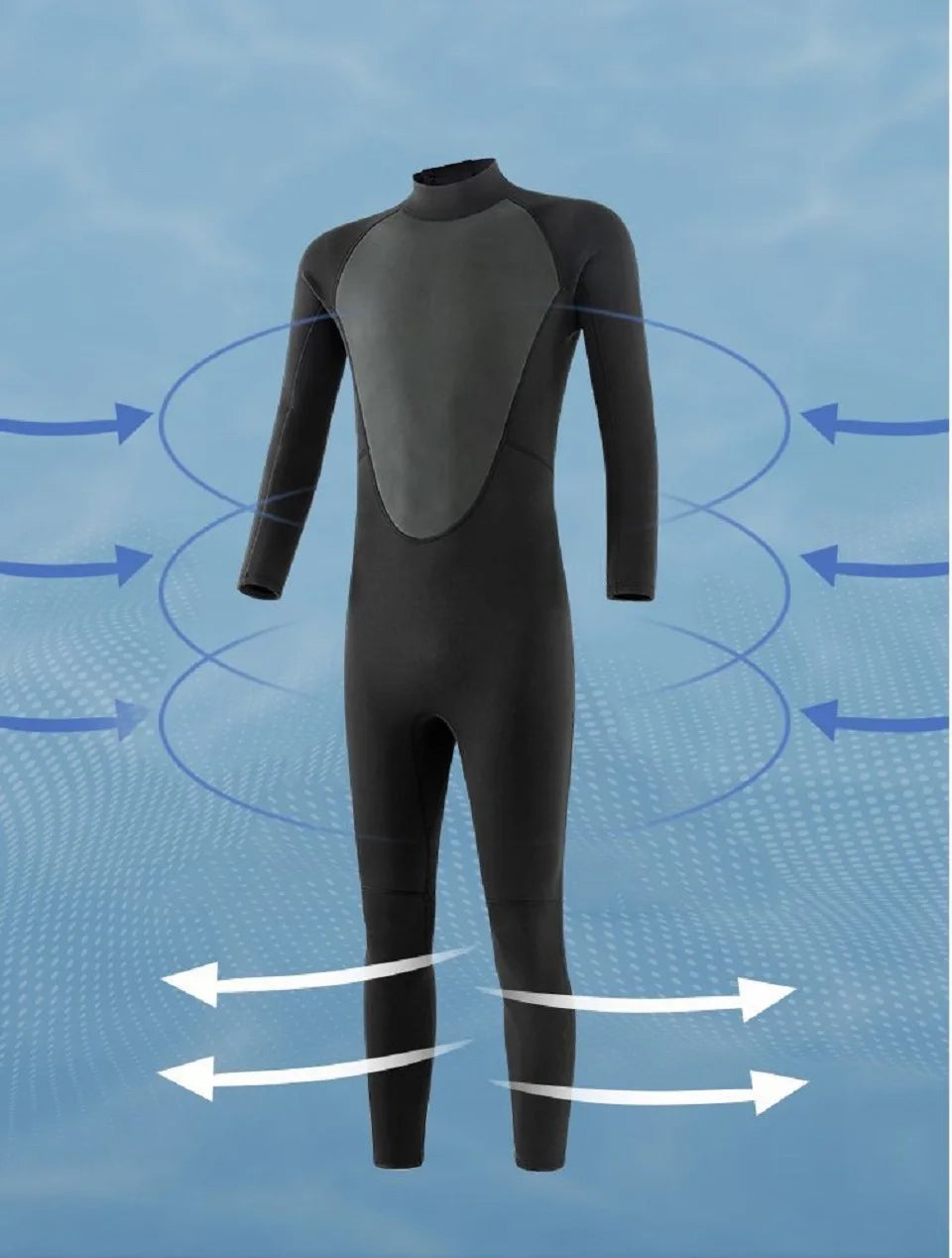 Wetsuits 3mm/2mm Neoprene Diving Surfing Suits Snorkeling Kayaking Spearfishing Freediving Swimming Full Body Thermal Keep Warm