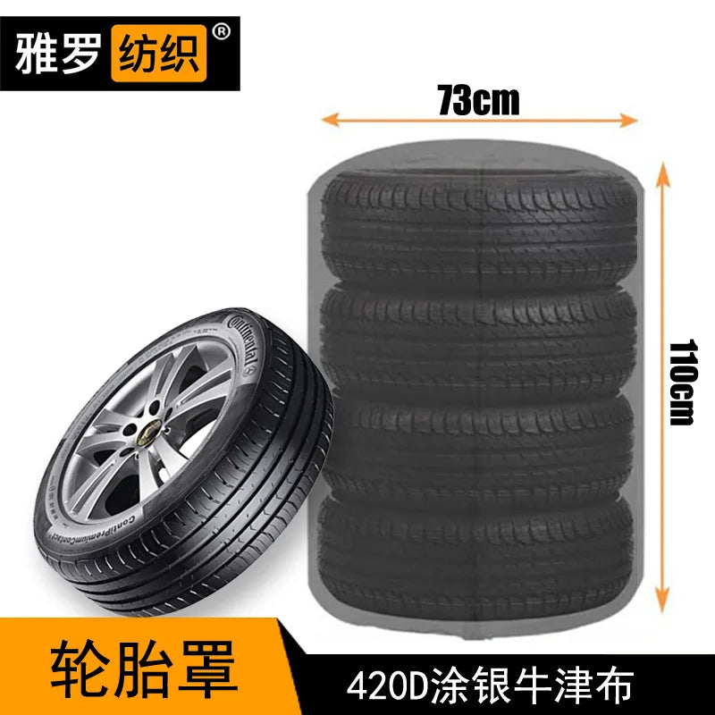 Multisize Car Tire Cover 4 Tires Capacity Storage Bag Waterproof Dustproof 210D Polyester Big Capacity Outdoor Tire Covers