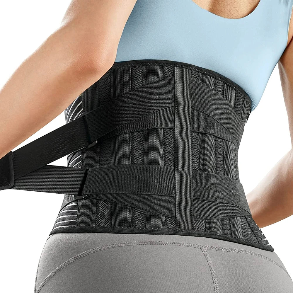 Double Pull Back Lumbar Support Belt Waist Orthopedic Corset Men Women Spine Decompression Waist Trainer Brace Back Pain Relief