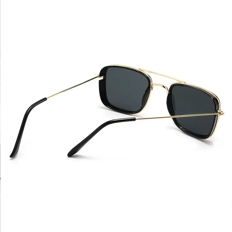 Fashion Sunglasses European and American Metal Small Square Frame Korean Version Glasses Retro Square Sunglasses UV Protection