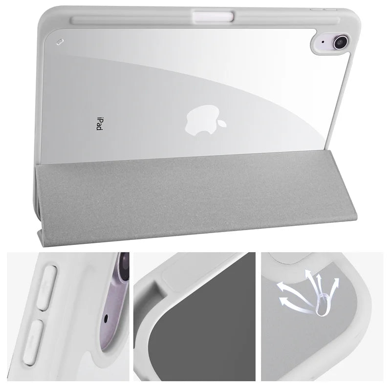 Case For iPad 10 2022 10th Generation 10.9 Clear Hard PC Back Shell Funda Capa For Apple iPad Air 6 5 4 Gen 7 8 9 10.2 10.5 inch