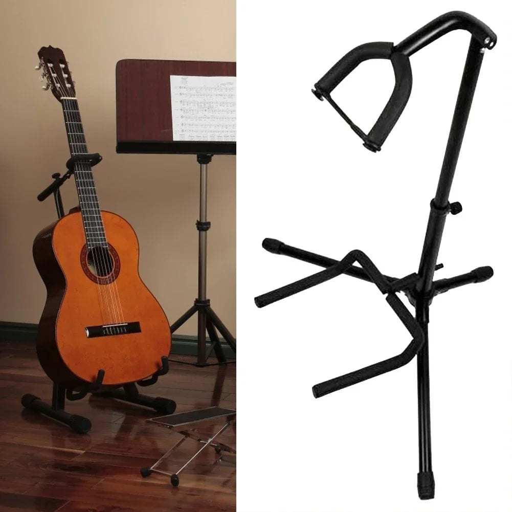 Vertical Guitar Stand Folding Liftable Folk Electric Guitar Display Stand Ukulele Pipa Bass Floor Stand Instrument Accessories