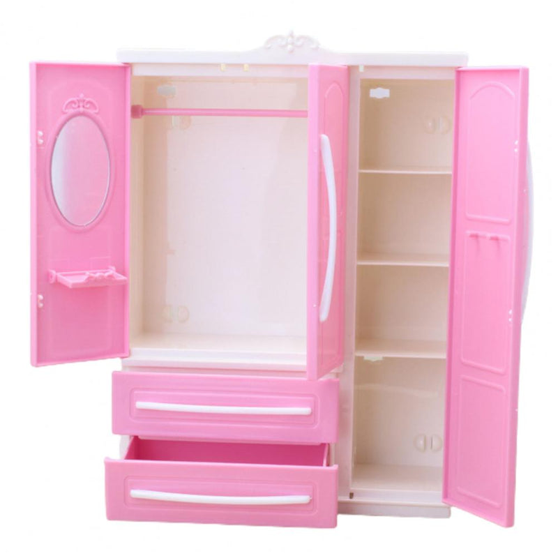 Family Wardrobe Play Doll Accessories Fashion Mini Accessories Wardrobe For Kids Creative Dream House Furniture Girl Gift Toys