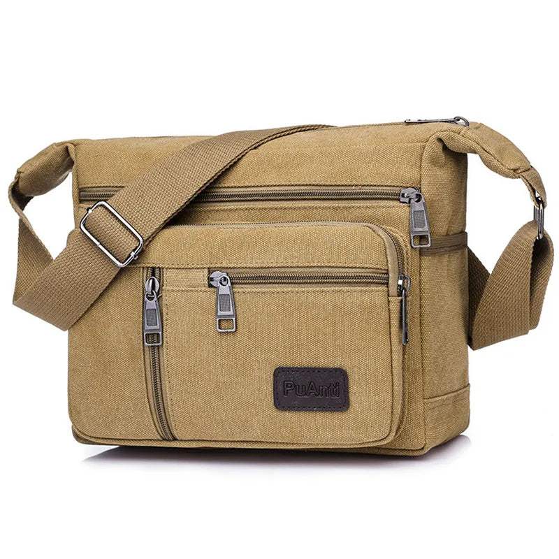 Men Canvas Shoulder Bags Casual Tote Travel Men's Crossbody Bag Luxury Messenger Bags Fashion High Quality Handbag