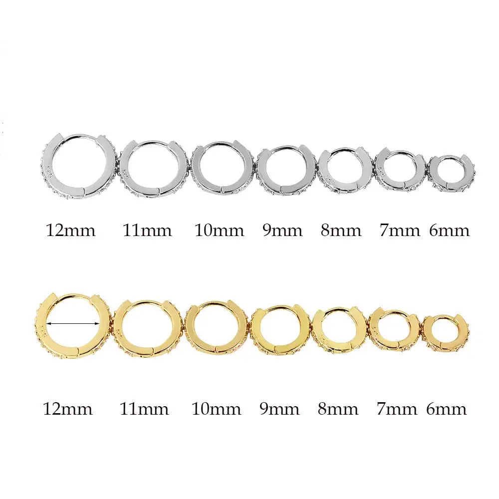 1Set Stainless Steel Minimal Hoop Earrings Circle Round Huggies for Women Punk Gold Silver Color Ear Ring Bone Stud Jewelry Gift