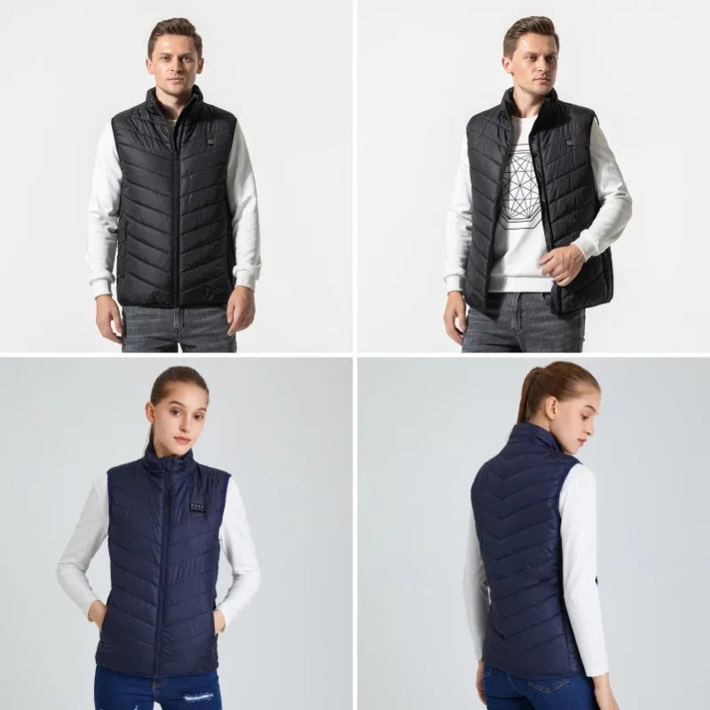 17/13/9 Areas Usb Heated Jacket Men Women Electric Heated Vest Heating Vest Heated Bodywarmer Usb Inner Heat Vest Veste