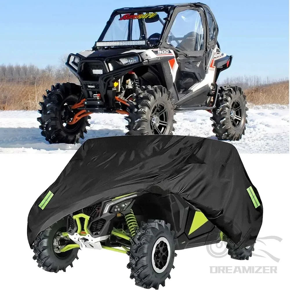 UTV Utility Vehicle Storage Cover For Can-Am Maverick X3 Defender Max HD10 HD8 Compatible with Polaris RZR 4 XP 1000 900