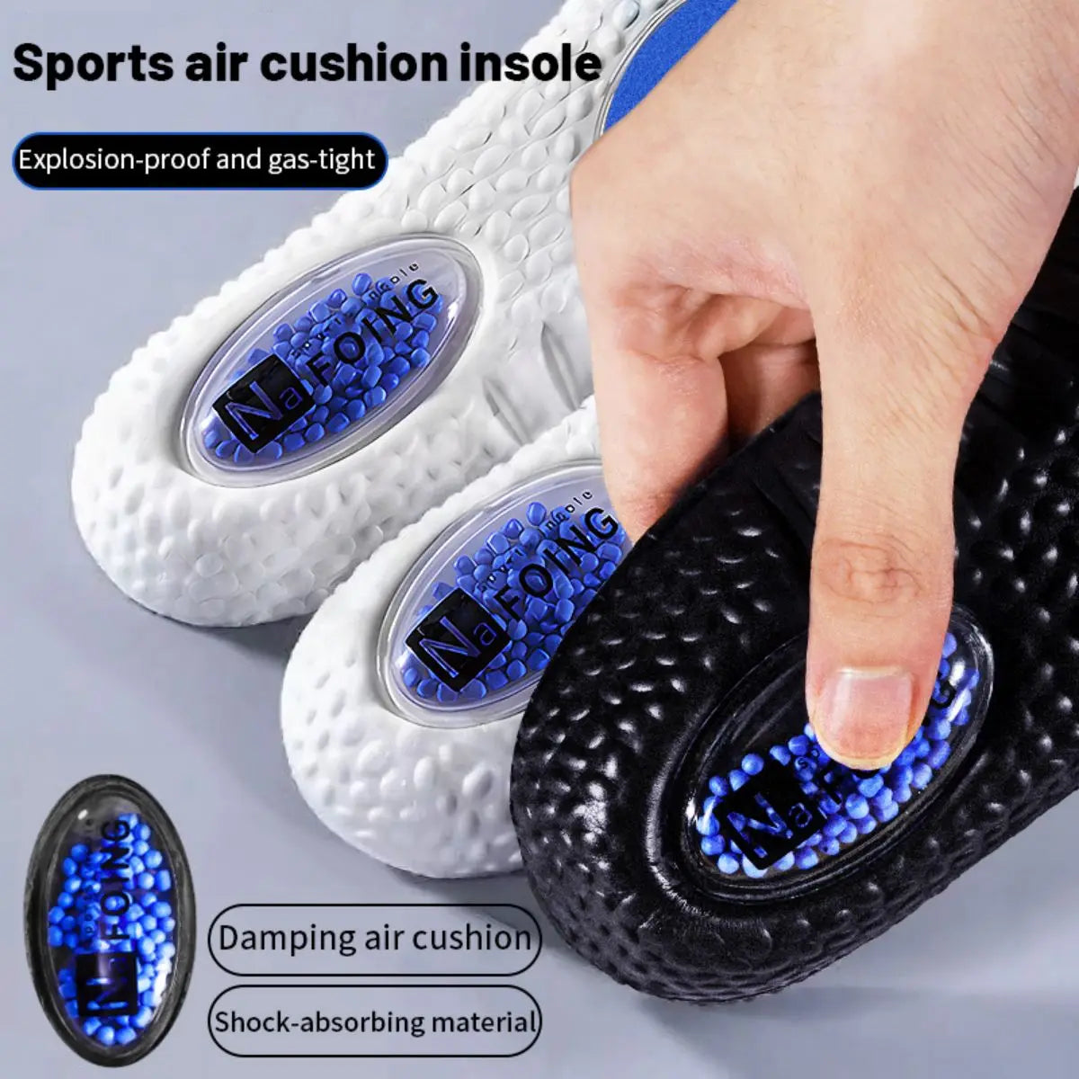 1Pair Upgrade Sports Shock Absorption Insole PU Memory Foam Breathable Arch Support Orthopedic Shoes Pad for Men Women Feet Care