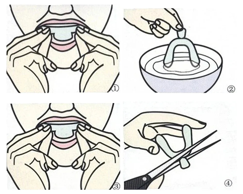 2/4pc Mouth Guard EVA Teeth Protector Night Guard Mouth Tray for Bruxism Grinding Anti-snoring Teeth Whitening Boxing Protection