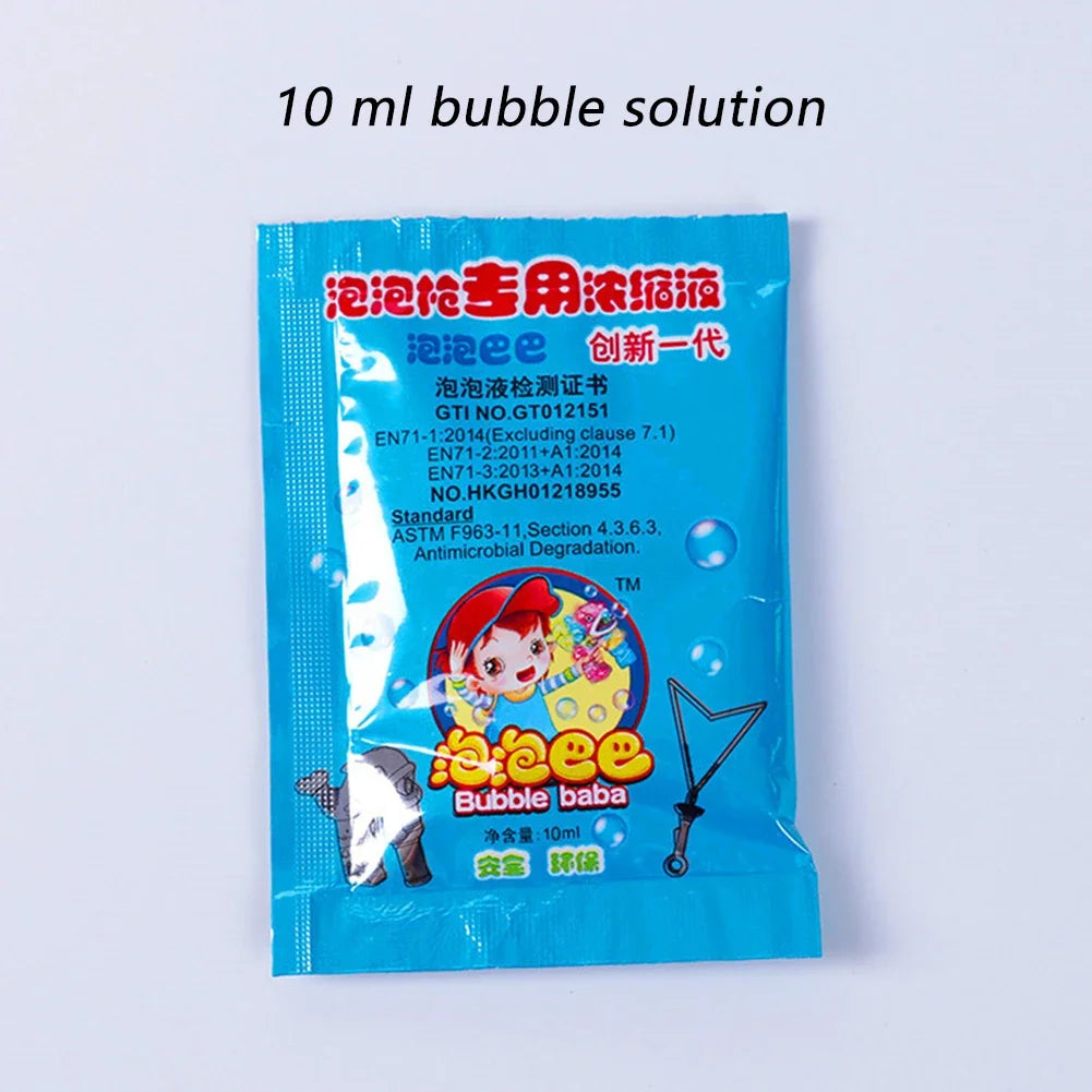 New 10ml Concentrate Bubbles Liquid Soap Water Bubble Gun Accessories Soap Bubble Liquid Bubble Refills Children's Toys