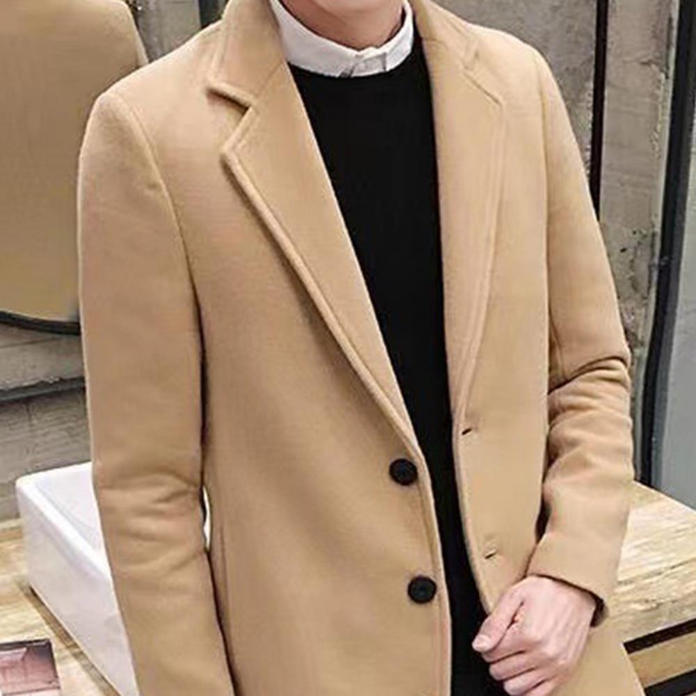 Men  Spring Trench Coat Korean Single-breasted Fashion Overcoat for Male Cardigan Long Windbreaker Streetwear Men Coat Outerwear