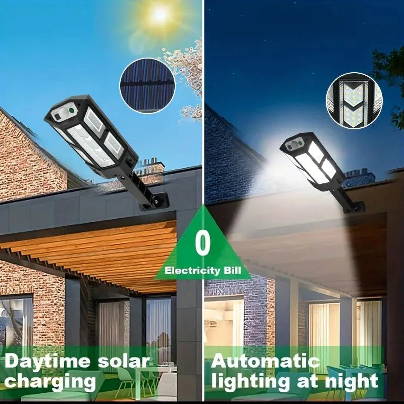 NEWEST Upgrade Powerful Solar Led Lights Outdoor Solar Lamp With Motion Sensor Waterproof Solar Garden Light Street Yard Lantern