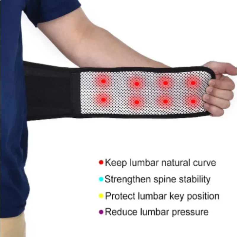 Self-heating Waist Belt for Men Women Tourmaline Magnetic Therapy Lumbar Waist Brace Gym Sports Support Back Relieve Waist Pain