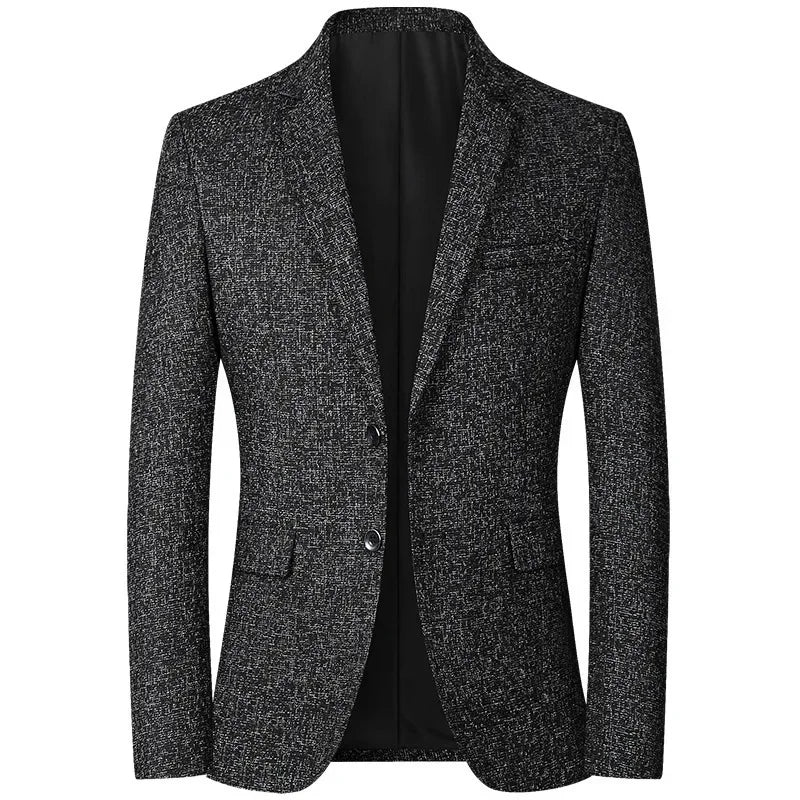 Business Casual Suit Jacket Thin Version for Spring and Autumn, Middle-aged Single-Breasted Blazer, Wrinkle-Free Men's Outerwear