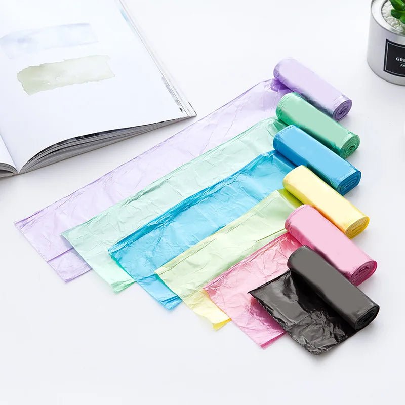 5 Rolls 1 pack 100Pcs Household Disposable Trash Pouch Kitchen Storage Garbage Bags Cleaning Waste Bag Plastic Bag