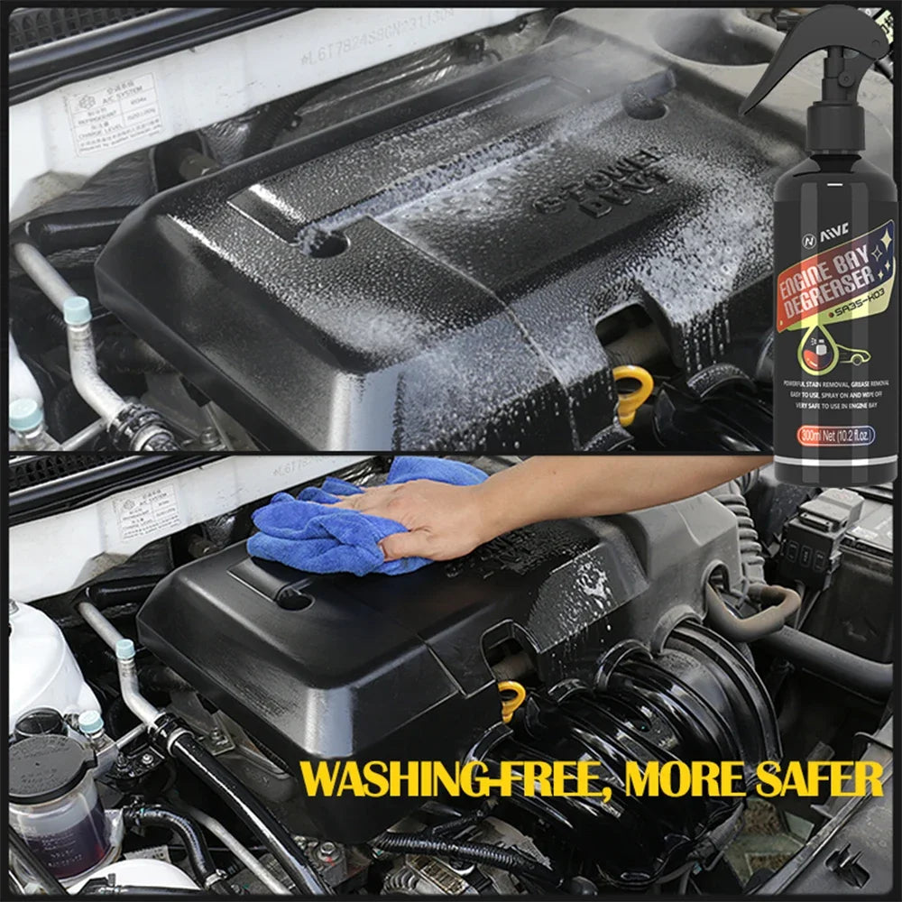 Car Engine Bay Cleaner Powful Decontamination Engine Compartment Oil Grease Dust Remover Wash-free Protector Car Care Kit