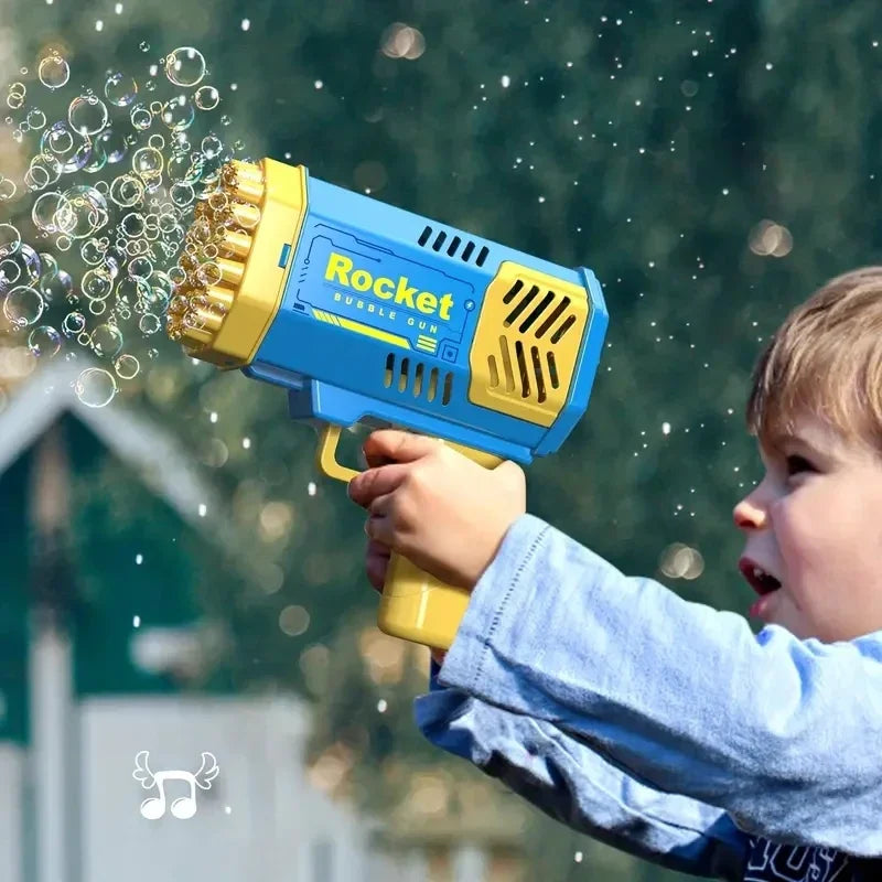 40 Hole Rocket Launcher Handheld Portable Electric Automatic Bubble Gun for Boys and Girls （Without Bubble Water）