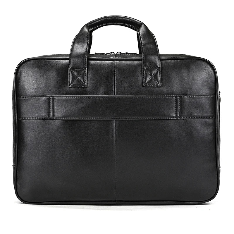 17.3 Inch Laptop Briefcase Genuien Leather Laptop Bag Business Travel Tote Bags Handbags For Men Male Large Brief Case Bag Retro