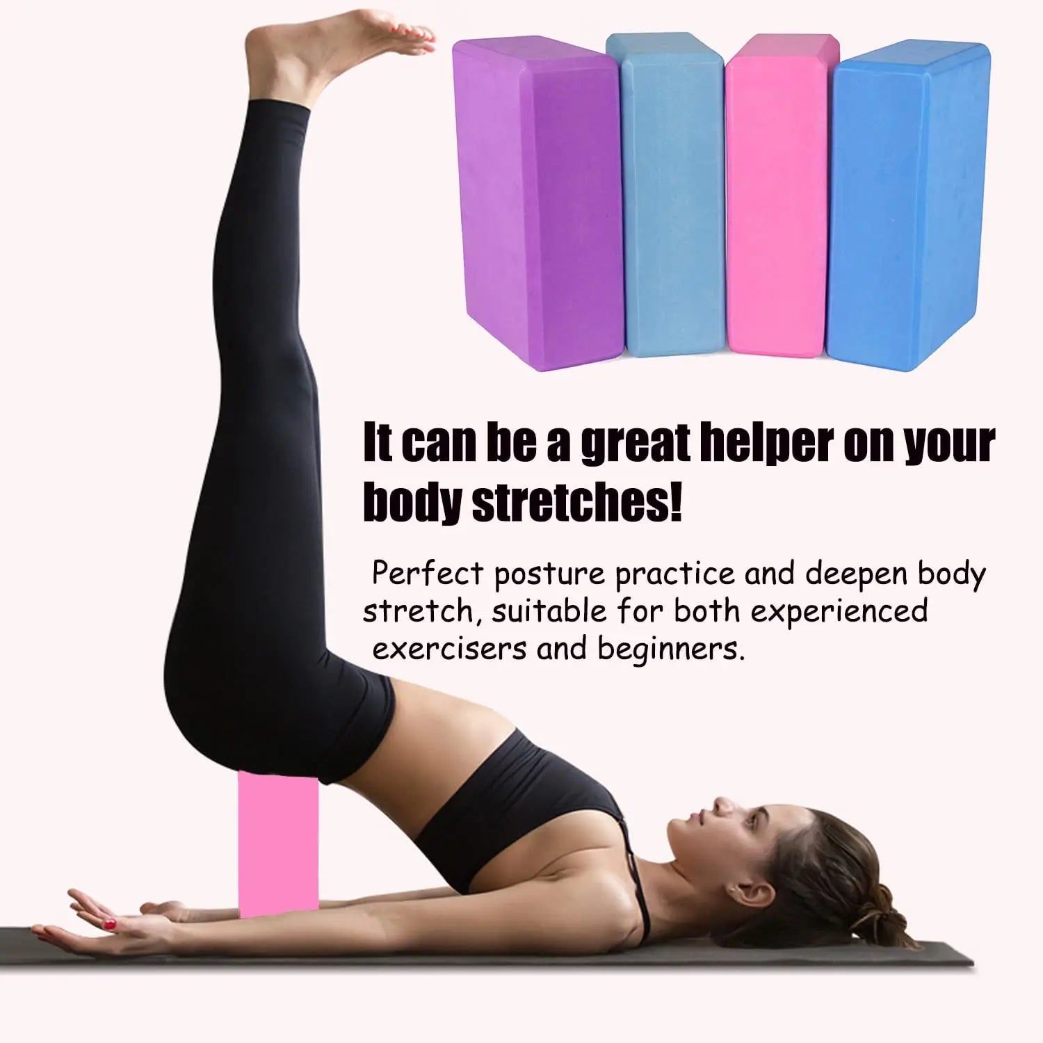 2PCS EVA Gym Blocks Foam Brick Training Exercise Fitness Equipment Dance Yoga Auxiliary Tool Stretching Body Shaping Yoga Blocks