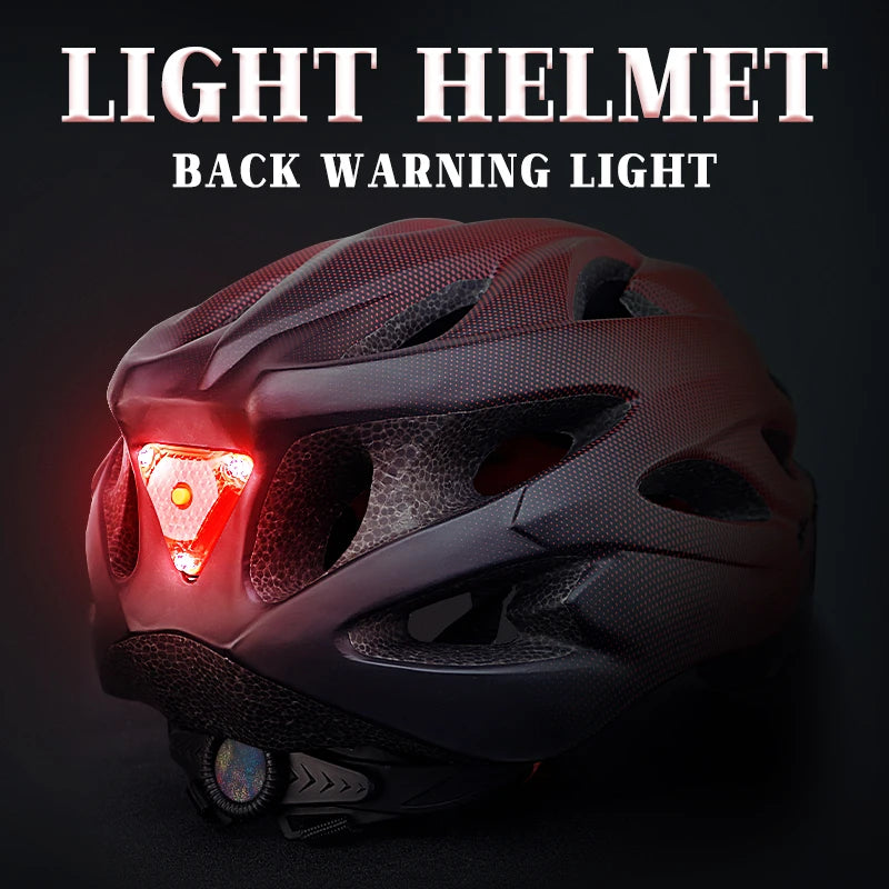 X-TIGER Adult Bike Helmet with LED Rear Light Dual Mode Goggle Cycling Helmet Fit 58-62cm Lightweight Breathable Bicycle Helmets