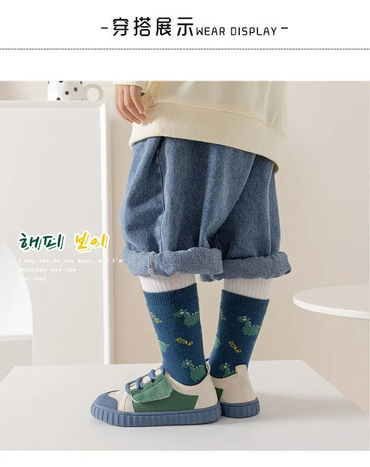 Winter Socks Baby Socks 5 Pairs /bag Warm Cotton Cartoon Socks Kids Girls Boys Thicken Sock