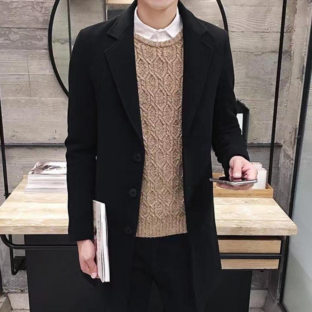 Men  Spring Trench Coat Korean Single-breasted Fashion Overcoat for Male Cardigan Long Windbreaker Streetwear Men Coat Outerwear